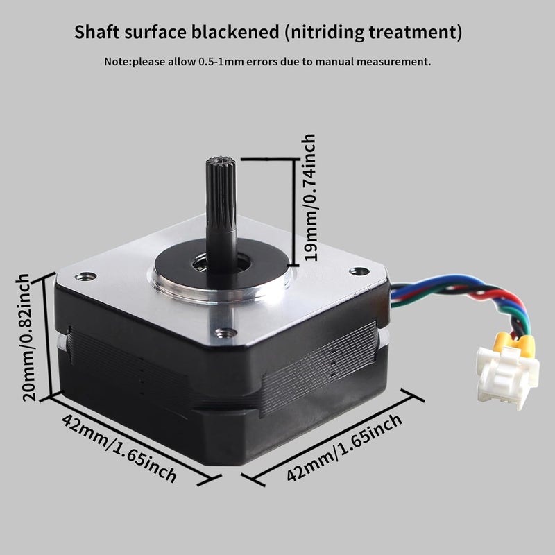 FYSETC MK4 Prusa Accessory - Extruder Stepper Motor Replacement - Small Stepping Motor 42-20: 2 Phases 1A 1.8 Degrees 0.19 N.M with Integrated Cable for MK4S XL 3.9 3D Printer E Axis - Image 4